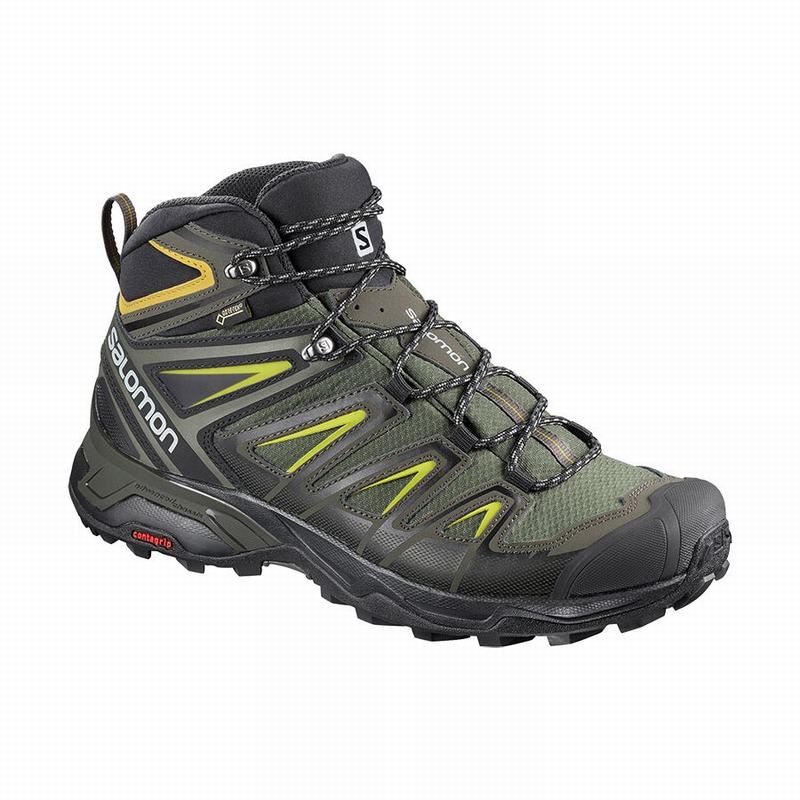 Bottes De Randonnée Salomon Homme Grise / Noir - Salomon X ULTRA 3 MID GORE-TEX - France (5069-AIYPD